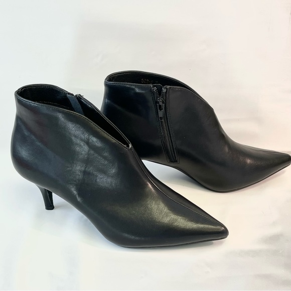 Allegra K Women's Pointed Toe Stiletto Chelsea Ankle Booties - Patent Leather, 3.5 Inch Heel - View #8